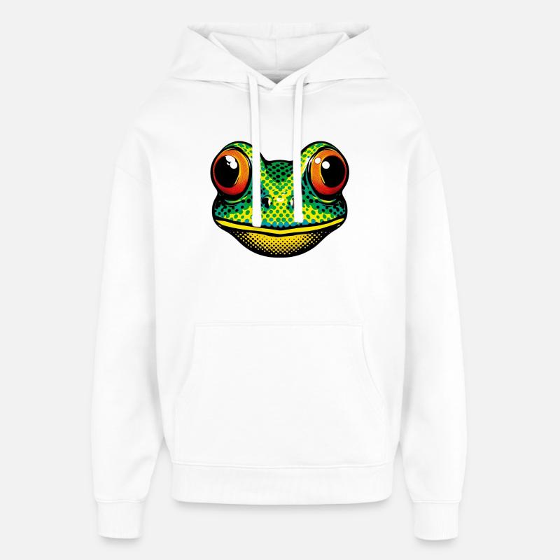 Grenouille - Sweat à capuche unisexe Stanley/Stella Oversized - blanc