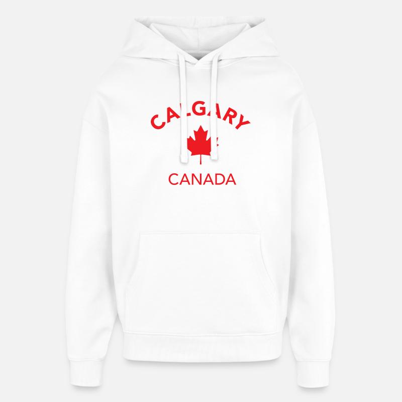 CALGARY, CANADA - Sweat à capuche unisexe Stanley/Stella Oversized - blanc