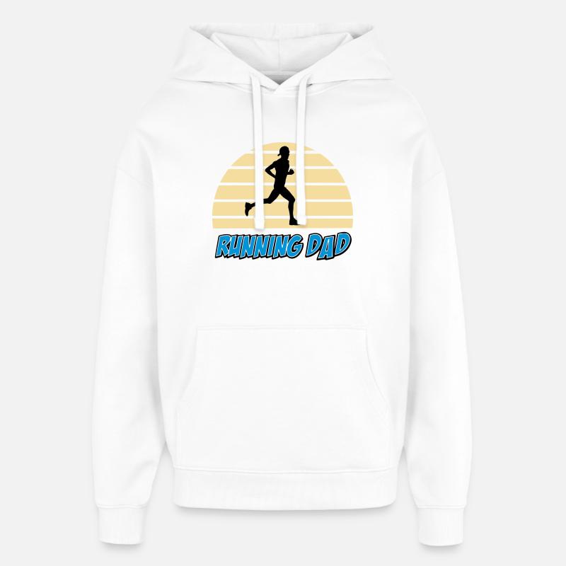 Running dad - Sweat à capuche unisexe Stanley/Stella Oversized - blanc