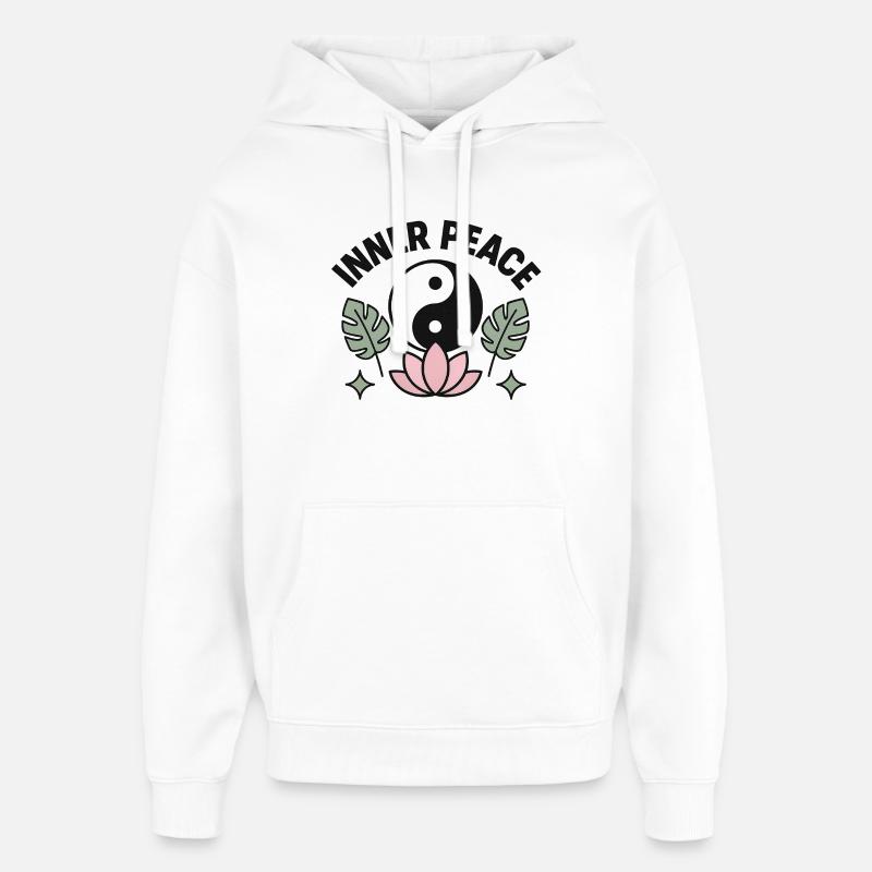 Paix intérieure - Sweat à capuche unisexe Stanley/Stella Oversized - blanc
