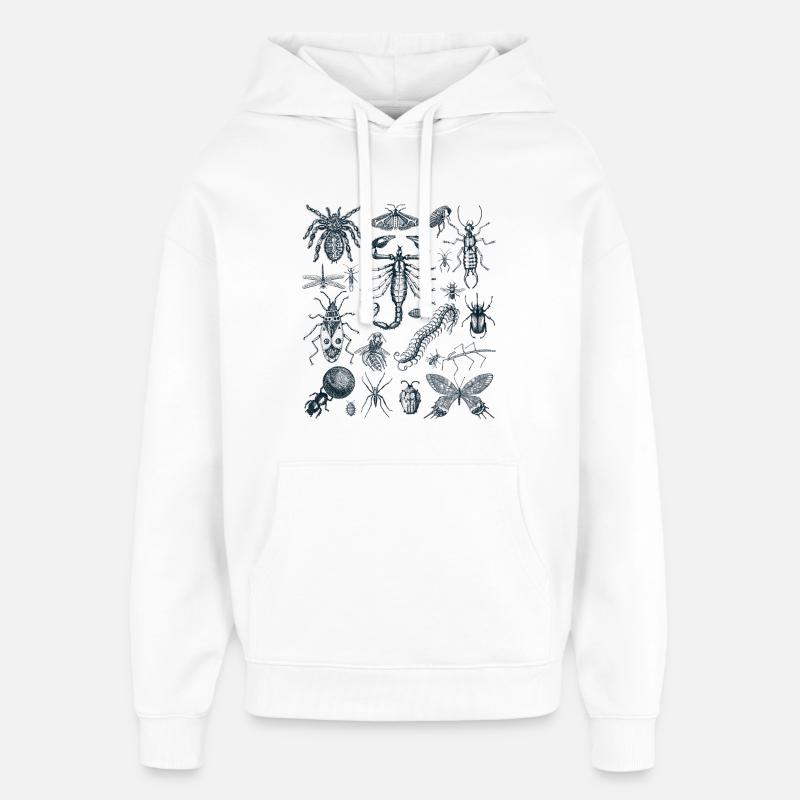 Passionné d’insectes, insectes, spécimen d’insectes - Sweat à capuche unisexe Stanley/Stella Oversized - blanc