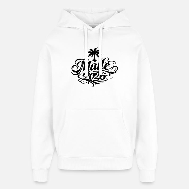 Malle 2026 Mallorca Tattoo - Sweat à capuche unisexe Stanley/Stella Oversized - blanc