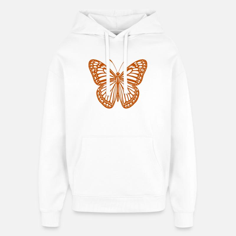 Papillon - Sweat à capuche unisexe Stanley/Stella Oversized - blanc