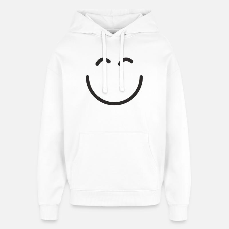 Souriant. Minimal. Certain. - Sweat à capuche unisexe Stanley/Stella Oversized - blanc
