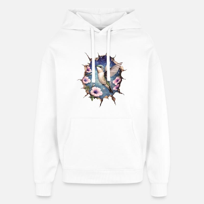 Colibri - Sweat à capuche unisexe Stanley/Stella Oversized - blanc