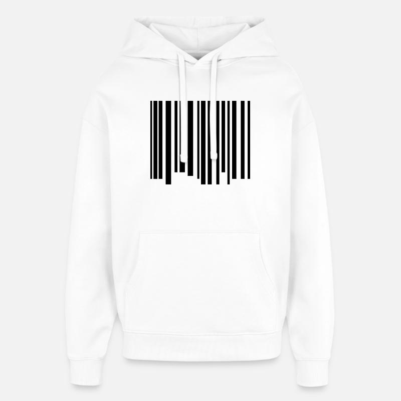 Barcode - Oversized Unisex Hoodie von Stanley/Stella - Weiß
