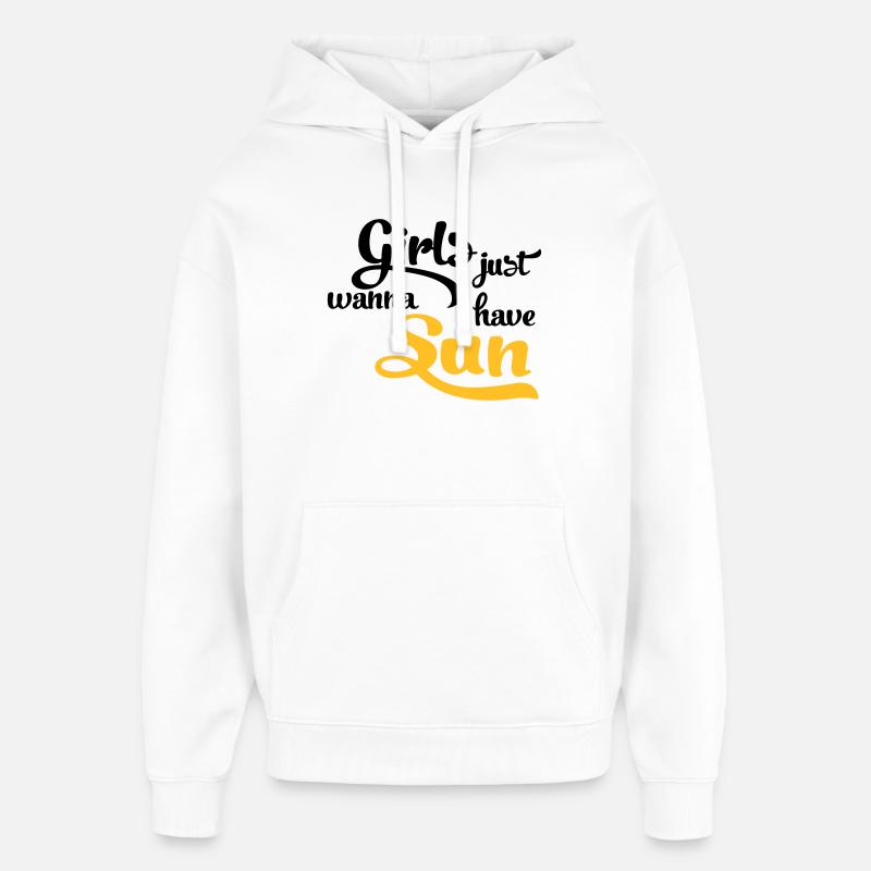 sun - Oversized Unisex Hoodie by Stanley/Stella - white