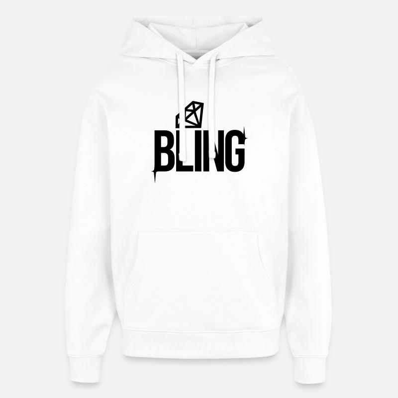 Bling - Sweat à capuche unisexe Stanley/Stella Oversized - blanc
