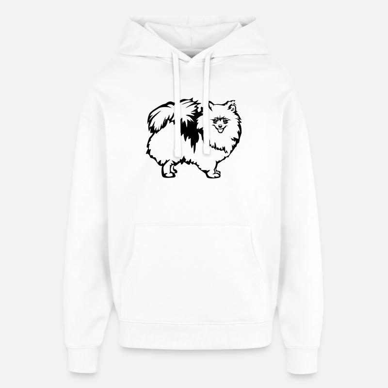 Zwergspitz - Oversized Unisex Hoodie von Stanley/Stella - Weiß