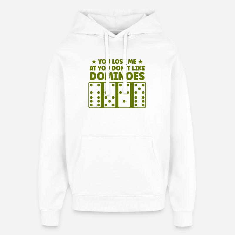 Conception de domino - Sweat à capuche unisexe Stanley/Stella Oversized - blanc