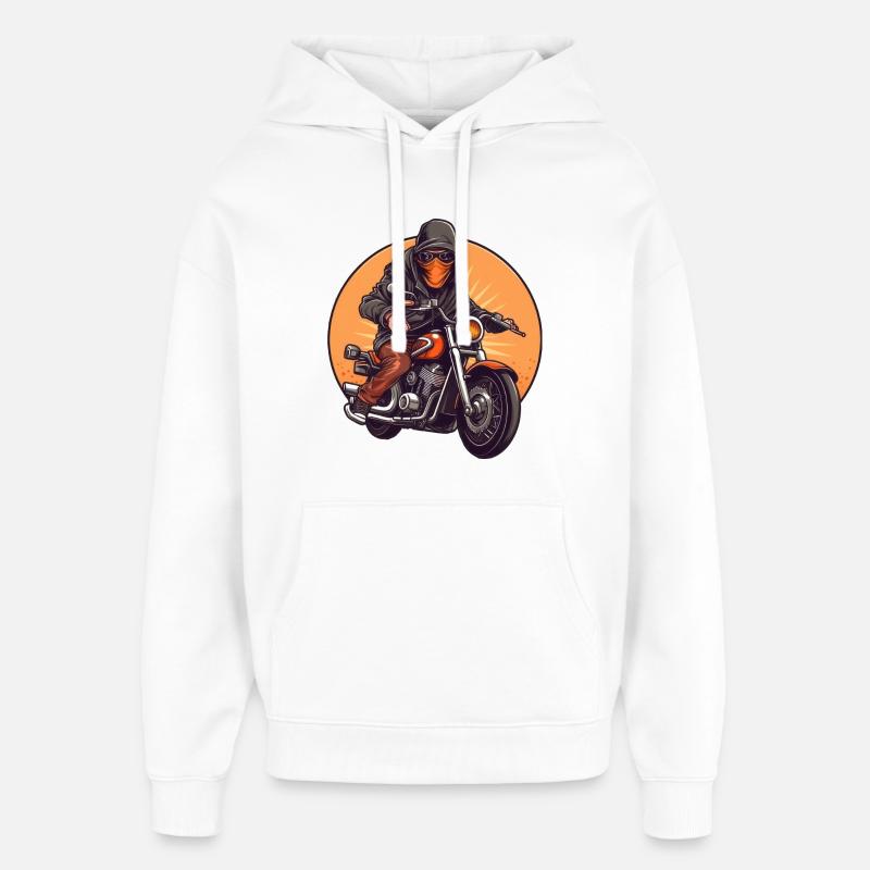 Moto cool - Sweat à capuche unisexe Stanley/Stella Oversized - blanc