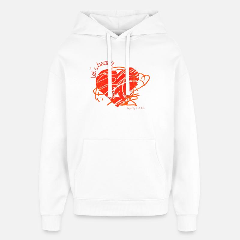 Cœur abstrait de l’amour énergétique - Sweat à capuche unisexe Stanley/Stella Oversized - blanc