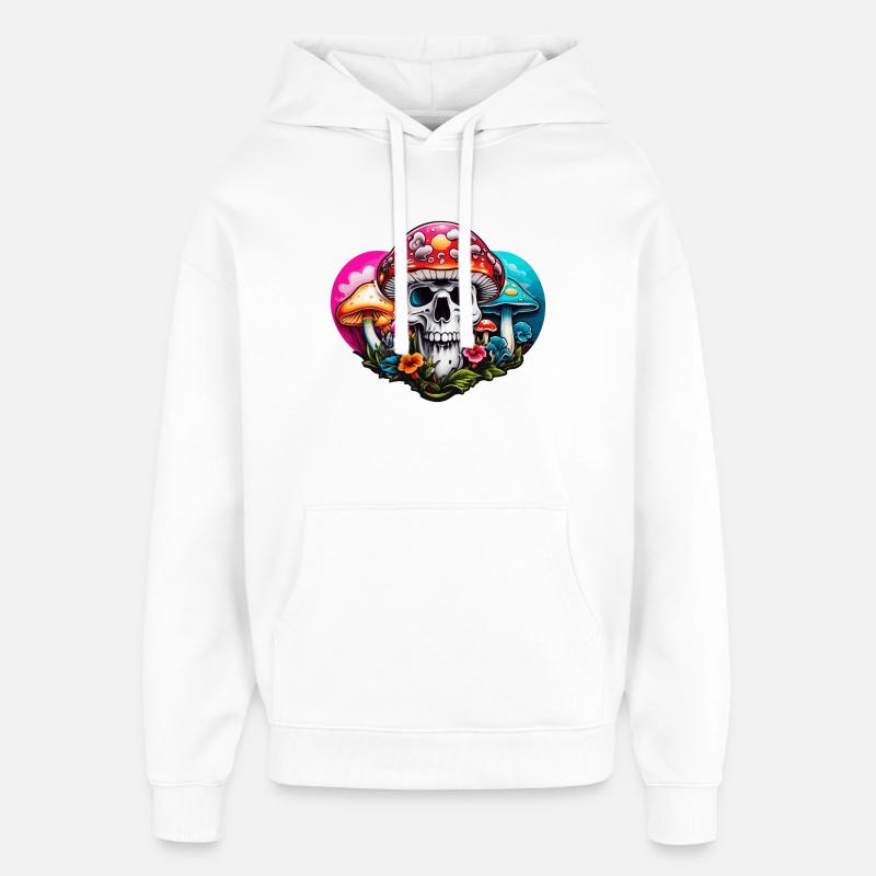 Skull Toadstool - Oversized Unisex Hoodie by Stanley/Stella - white