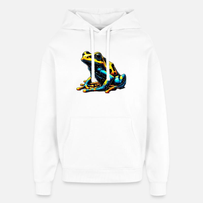 Frø - Hættetrøje unisex Stanley/Stella Oversized - hvid