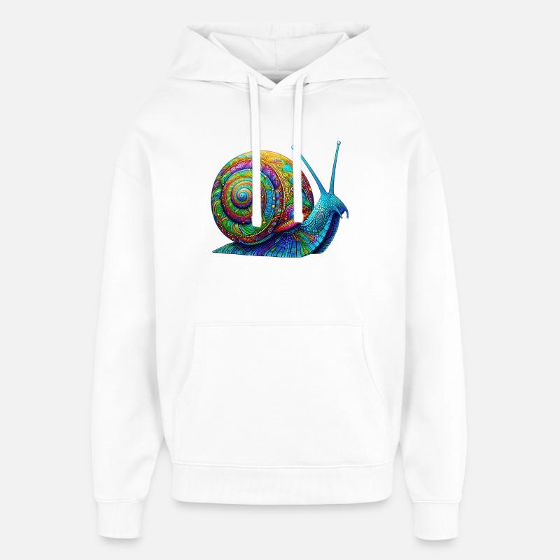Escargot - Sweat à capuche unisexe Stanley/Stella Oversized - blanc