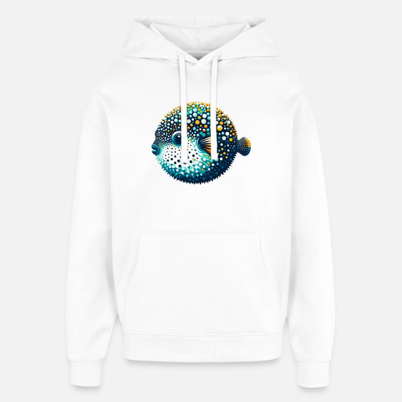 Kugelfisch - Oversized Unisex Hoodie von Stanley/Stella - Weiß