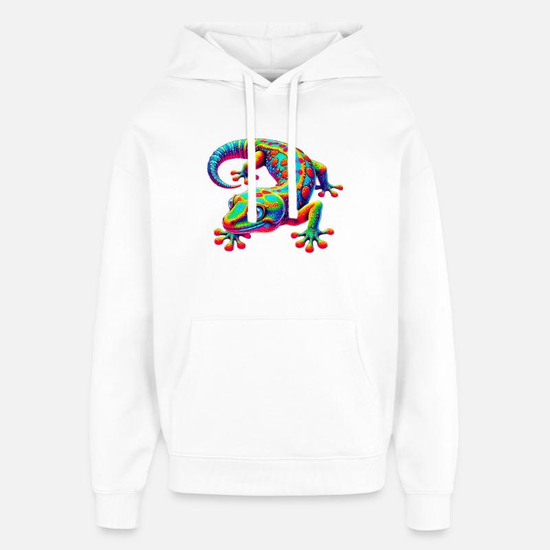 Gecko - Sweat à capuche unisexe Stanley/Stella Oversized - blanc