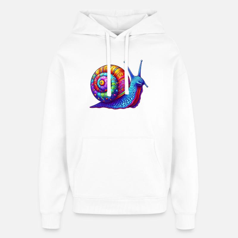 Escargot - Sweat à capuche unisexe Stanley/Stella Oversized - blanc