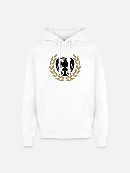 German Weight Lifting Adler - Oversized Unisex Hoodie by Stanley/Stella - white
