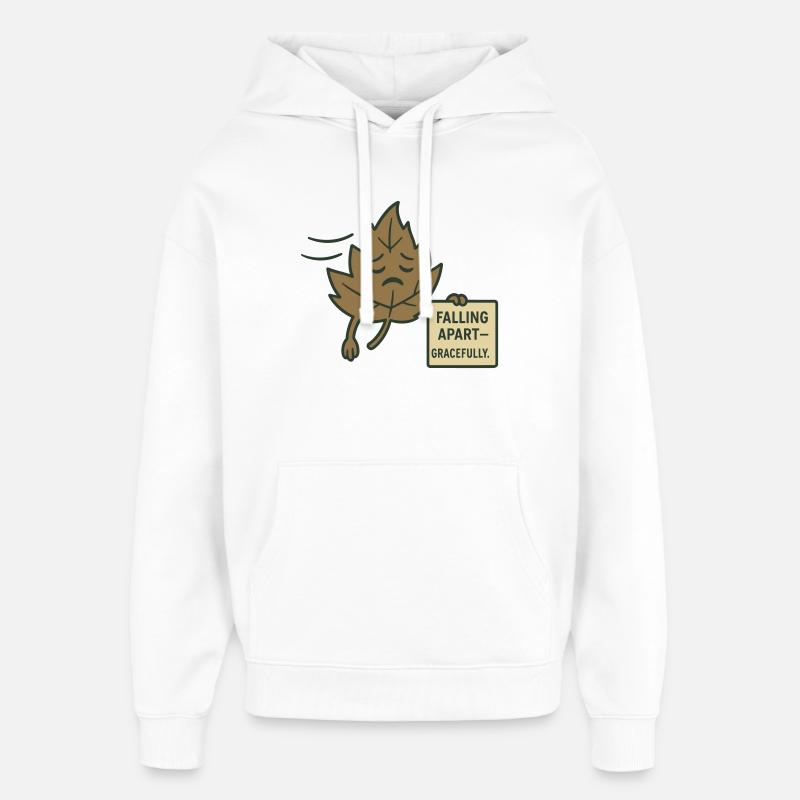 S’effondrer – avec grâce - Sweat à capuche unisexe Stanley/Stella Oversized - blanc