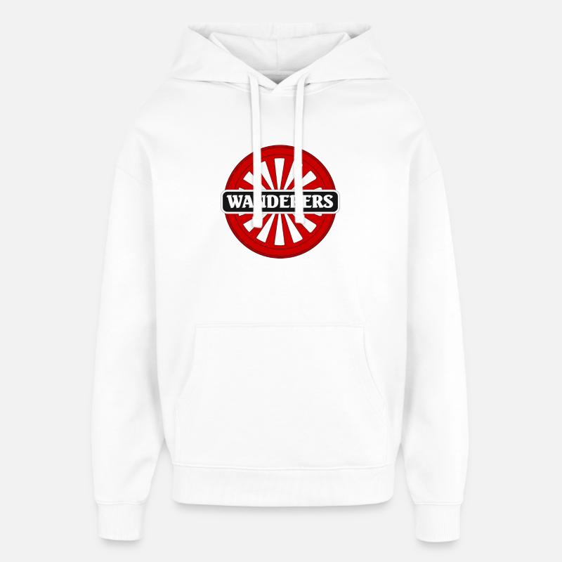 Logo de la roue des Wanderers - Sweat à capuche unisexe Stanley/Stella Oversized - blanc