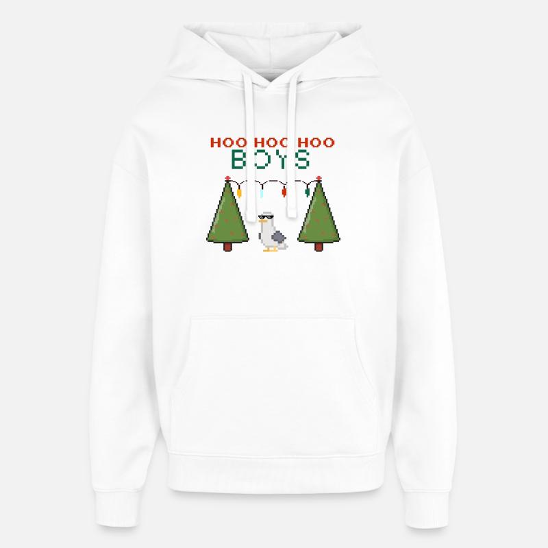 Pixel Seemöwe Weihnachts Boys - Oversized Unisex Hoodie von Stanley/Stella - Weiß
