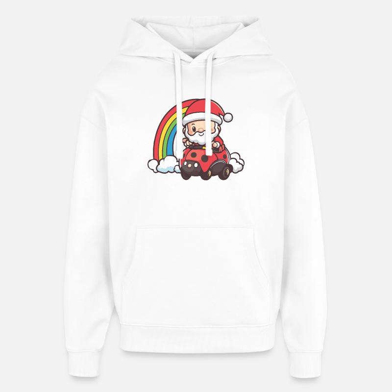 Noël du Père Noël Coccinelle - Sweat à capuche unisexe Stanley/Stella Oversized - blanc