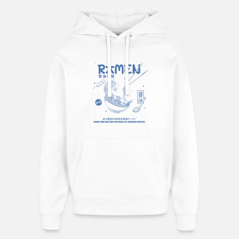 RAMEN - Sweat à capuche unisexe Stanley/Stella Oversized - blanc