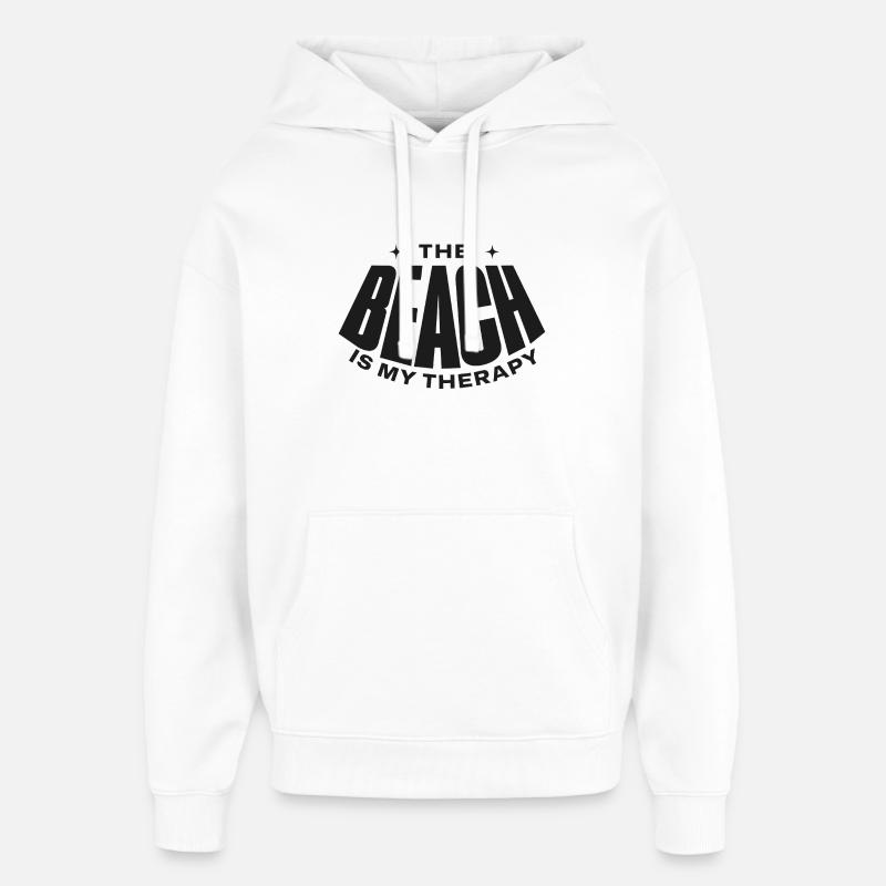 BEACH IS THERAPY - Oversized Unisex Hoodie von Stanley/Stella - Weiß
