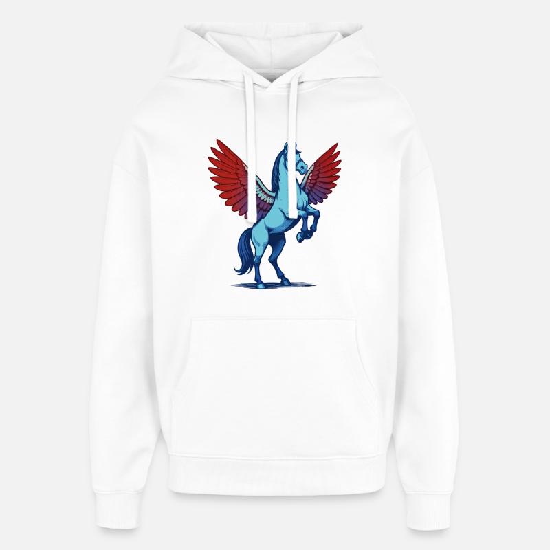 PEGASUS #2 - animals - Sweat à capuche unisexe Stanley/Stella Oversized - blanc