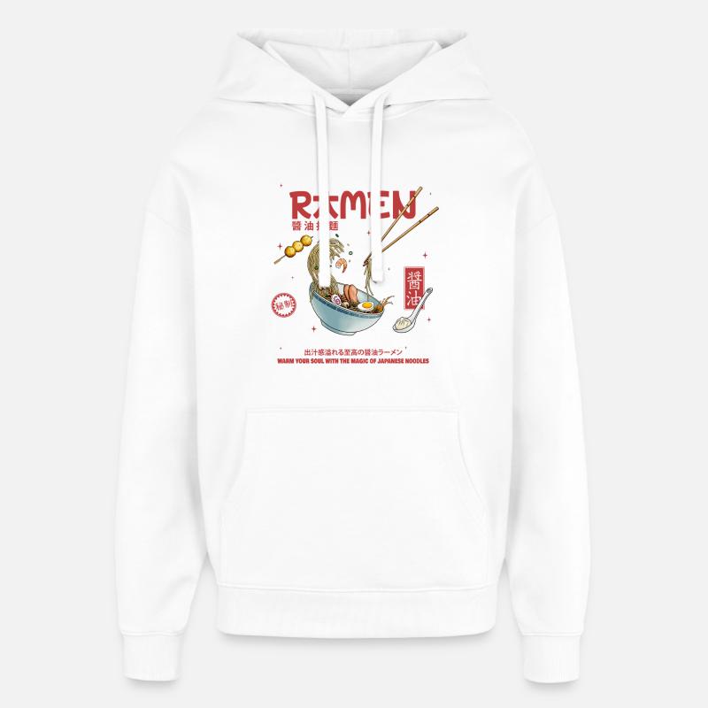 Ramen  - Sweat à capuche unisexe Stanley/Stella Oversized - blanc