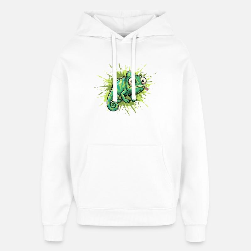 Éclaboussure de graffiti caméléon - Sweat à capuche unisexe Stanley/Stella Oversized - blanc