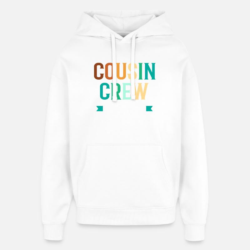 Équipage de cousins - Sweat à capuche unisexe Stanley/Stella Oversized - blanc