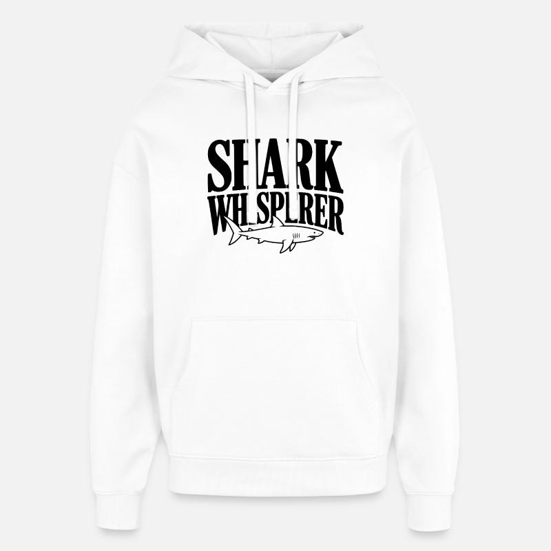 Le Murmureur de Requins - Sweat à capuche unisexe Stanley/Stella Oversized - blanc
