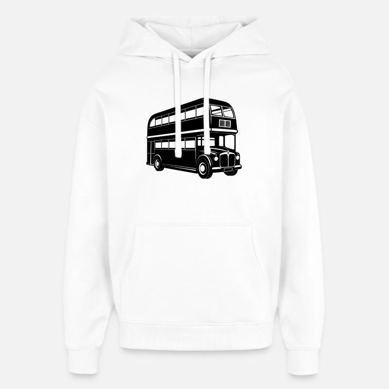 Bus londonien - Sweat à capuche unisexe Stanley/Stella Oversized - blanc