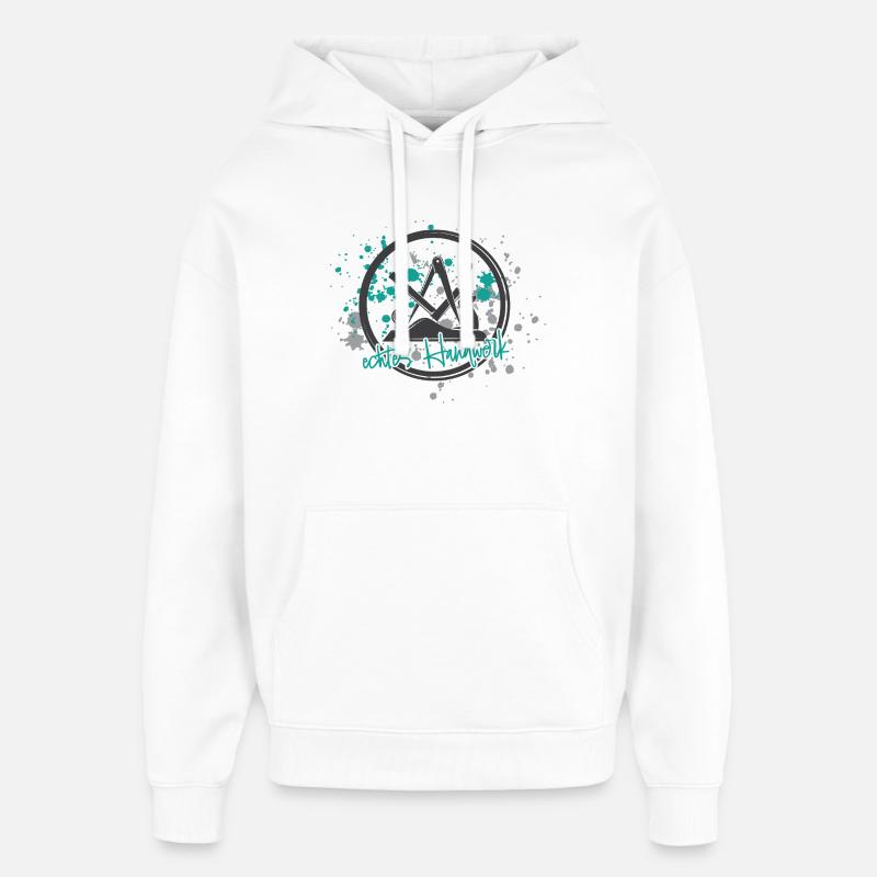 Schreiner Stolz gris-menthe petit - Sweat à capuche unisexe Stanley/Stella Oversized - blanc
