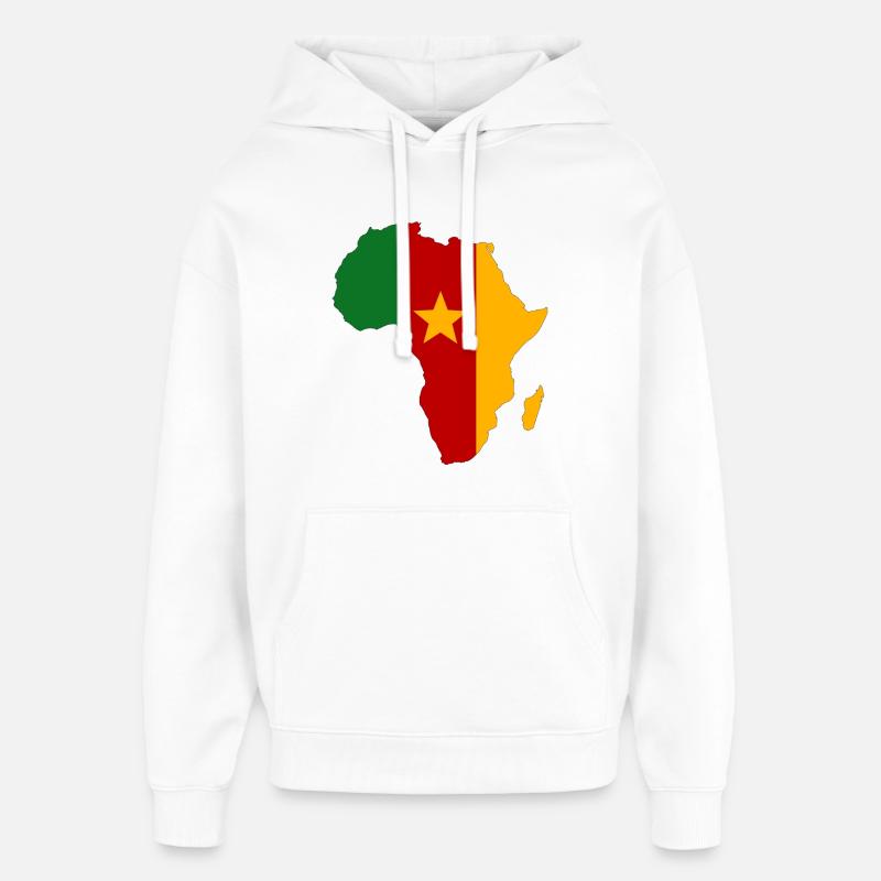 Drapeau du Sénégal Afrique - Sweat à capuche unisexe Stanley/Stella Oversized - blanc