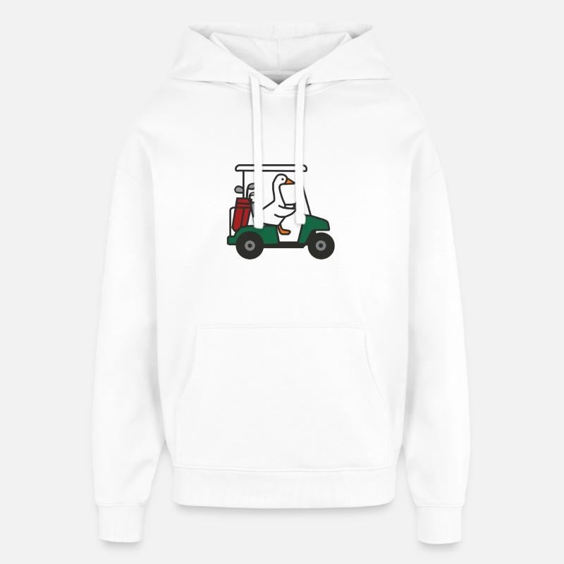 Zu dumm geworden, Golfgans - Oversized Unisex Hoodie von Stanley/Stella - Weiß