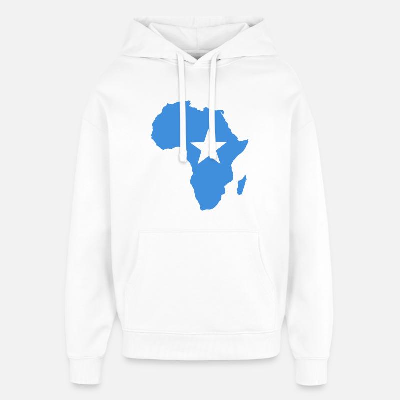 Drapeau de la Somalie Afrique - Sweat à capuche unisexe Stanley/Stella Oversized - blanc