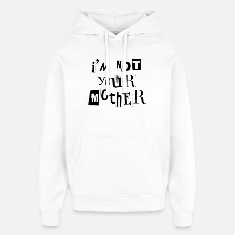 Where is Mum? - Oversized Unisex Hoodie by Stanley/Stella - white