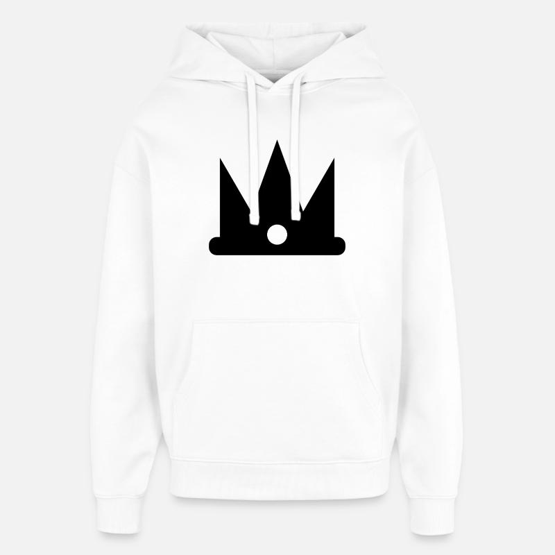 Krone - Oversized Unisex Hoodie von Stanley/Stella - Weiß