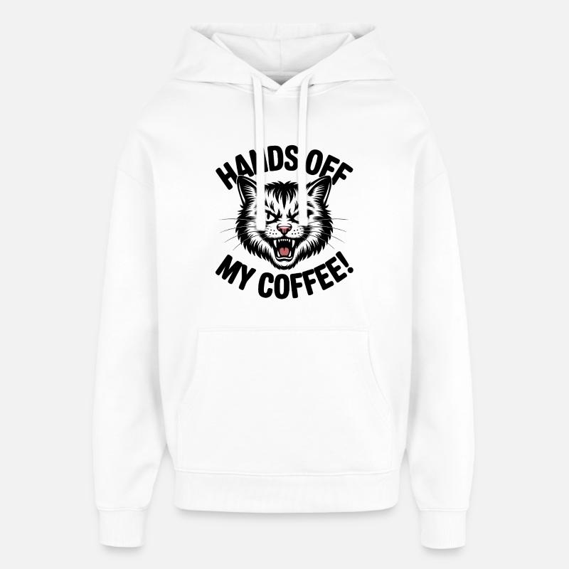 Loin de mon café - Sweat à capuche unisexe Stanley/Stella Oversized - blanc