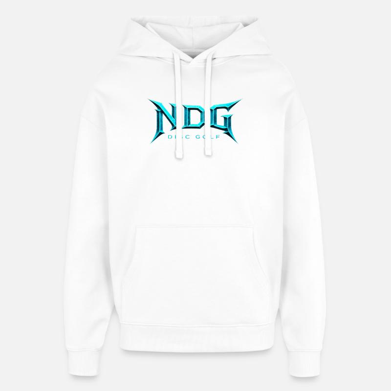 NDG Disc Golf Eislogo-Licht - Oversized Unisex Hoodie von Stanley/Stella - Weiß