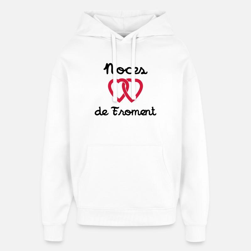 Noces de Froment - Sweat à capuche unisexe Stanley/Stella Oversized - blanc
