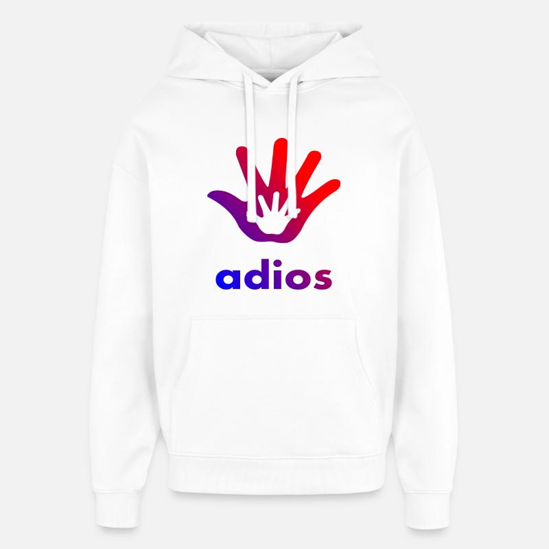 Main Adios - Sweat à capuche unisexe Stanley/Stella Oversized - blanc
