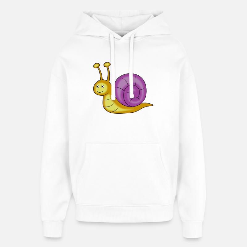 escargot - Sweat à capuche unisexe Stanley/Stella Oversized - blanc