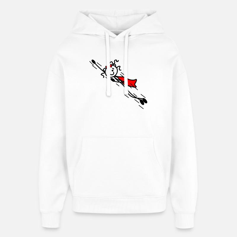 Voler superwoman ou super vite - Sweat à capuche unisexe Stanley/Stella Oversized - blanc