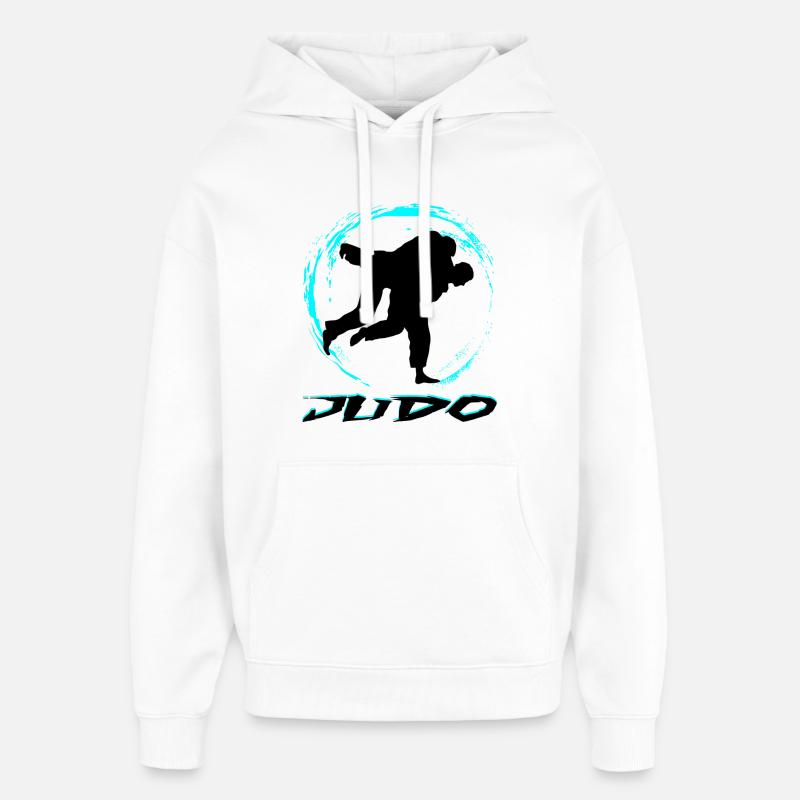 JUDO - Sweat à capuche unisexe Stanley/Stella Oversized - blanc