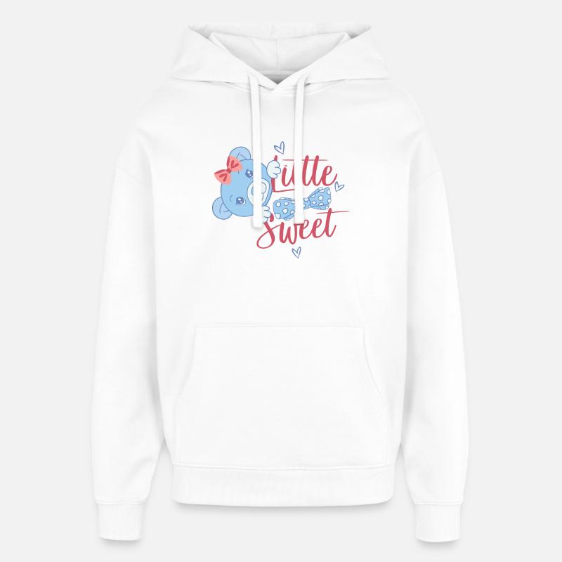 Ours en peluche mignon - Sweat à capuche unisexe Stanley/Stella Oversized - blanc