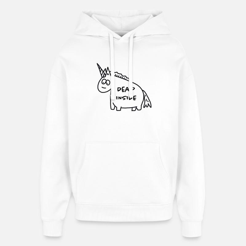 Einhorn - Dead Inside - Oversized Unisex Hoodie von Stanley/Stella - Weiß